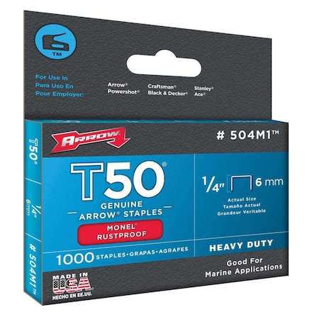 Gourmetgalley 504M1 0.25 in. Monel Staple - Gray, 5PK GO3320484